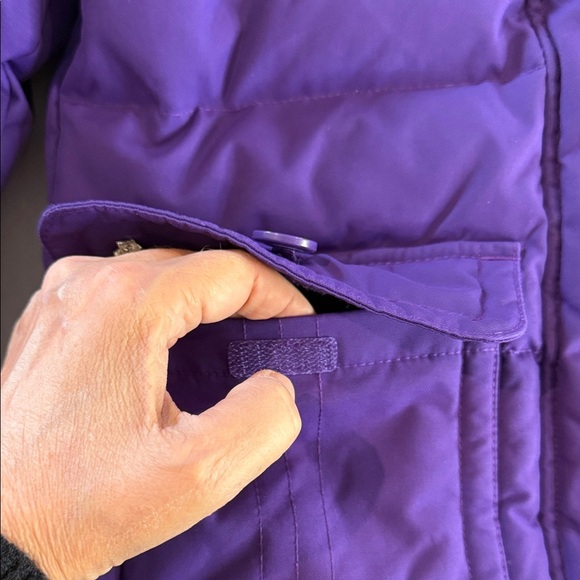 Echo red Girls' Down Jacket with Faux Fur Trim Hood, Girls, Size L 11/12 - Picture 3 of 14